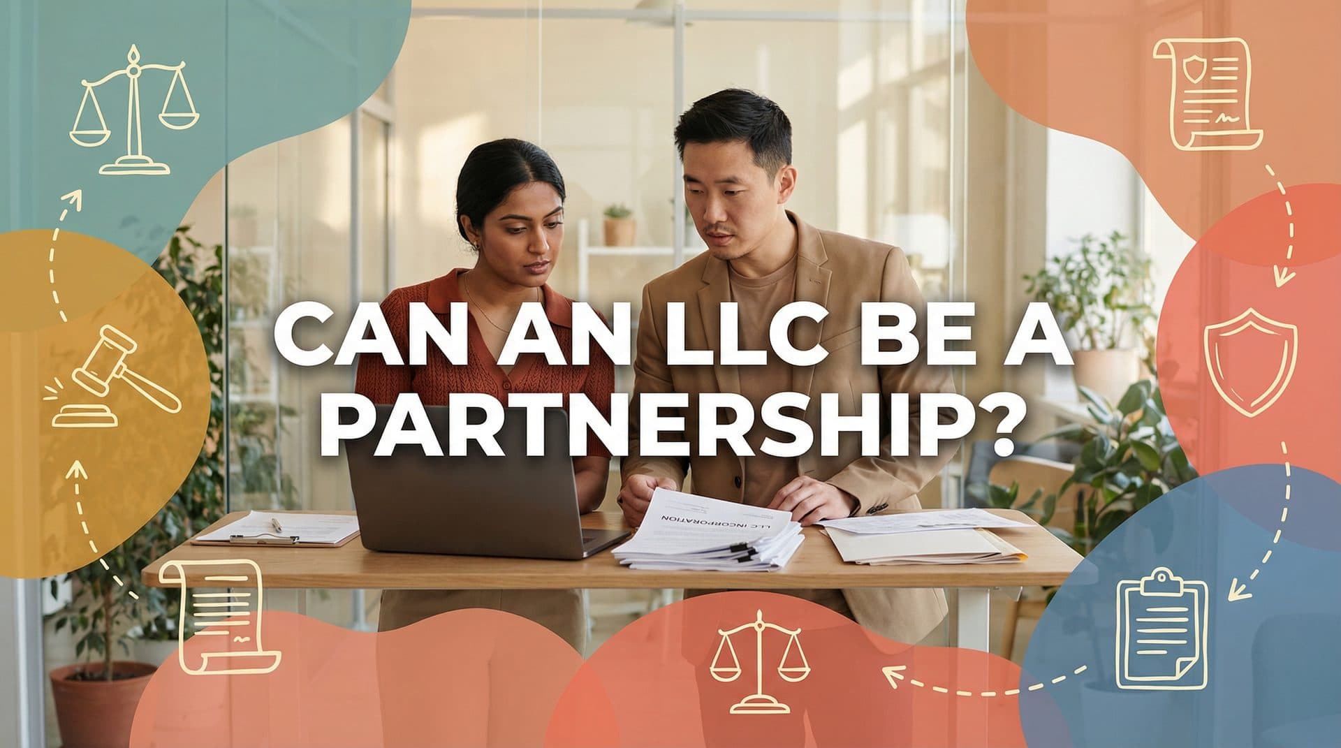 A couple setting up a LLc partnership for their business