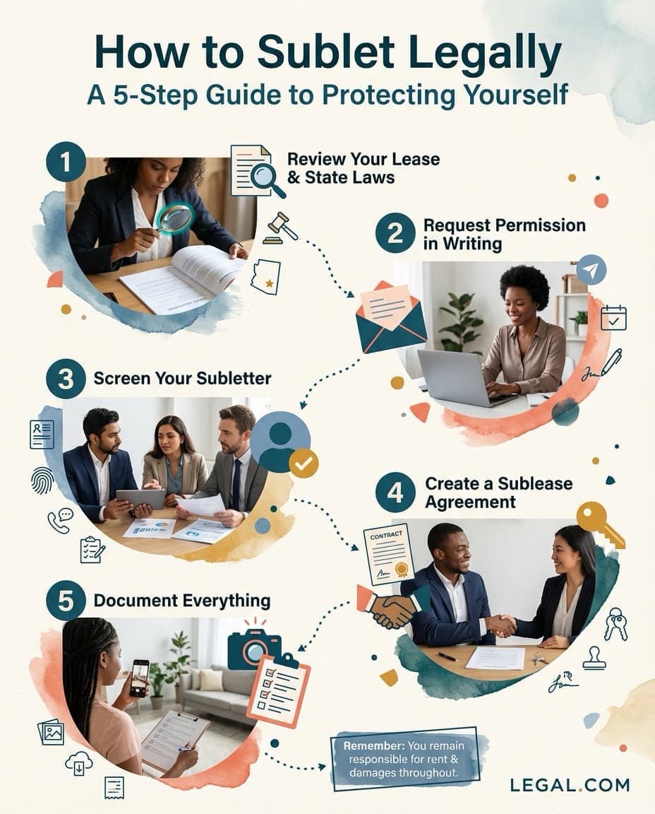 How to sublet legally infographic