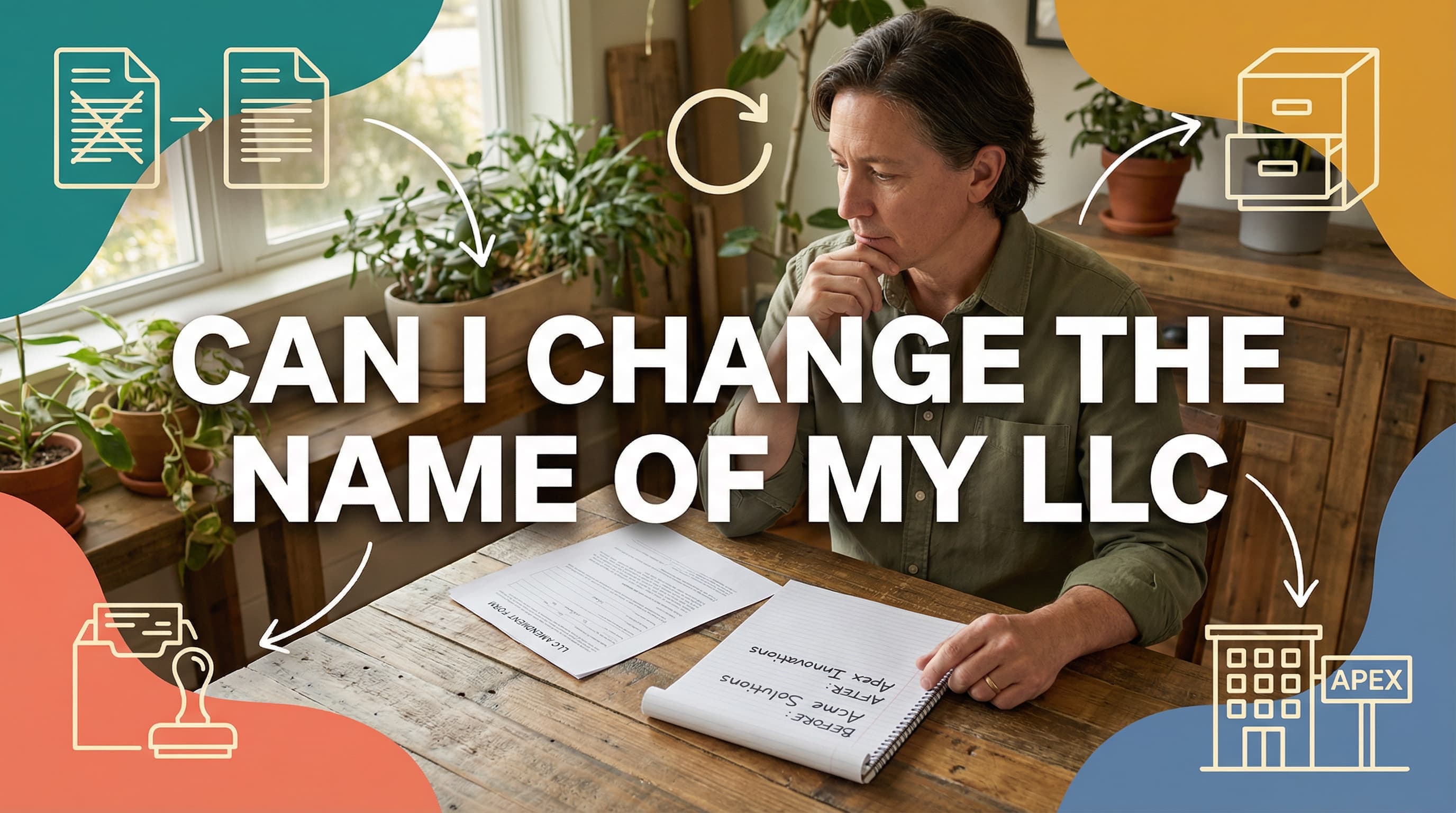 Man changing company to new llc name