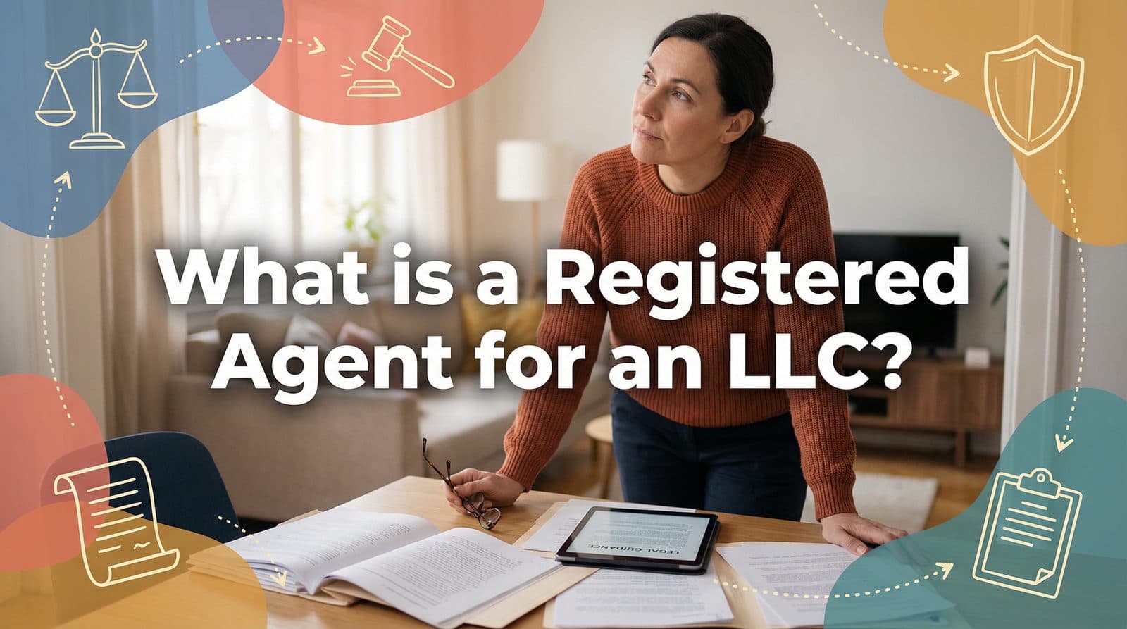Woman reading up what is a registered agent for an LLC