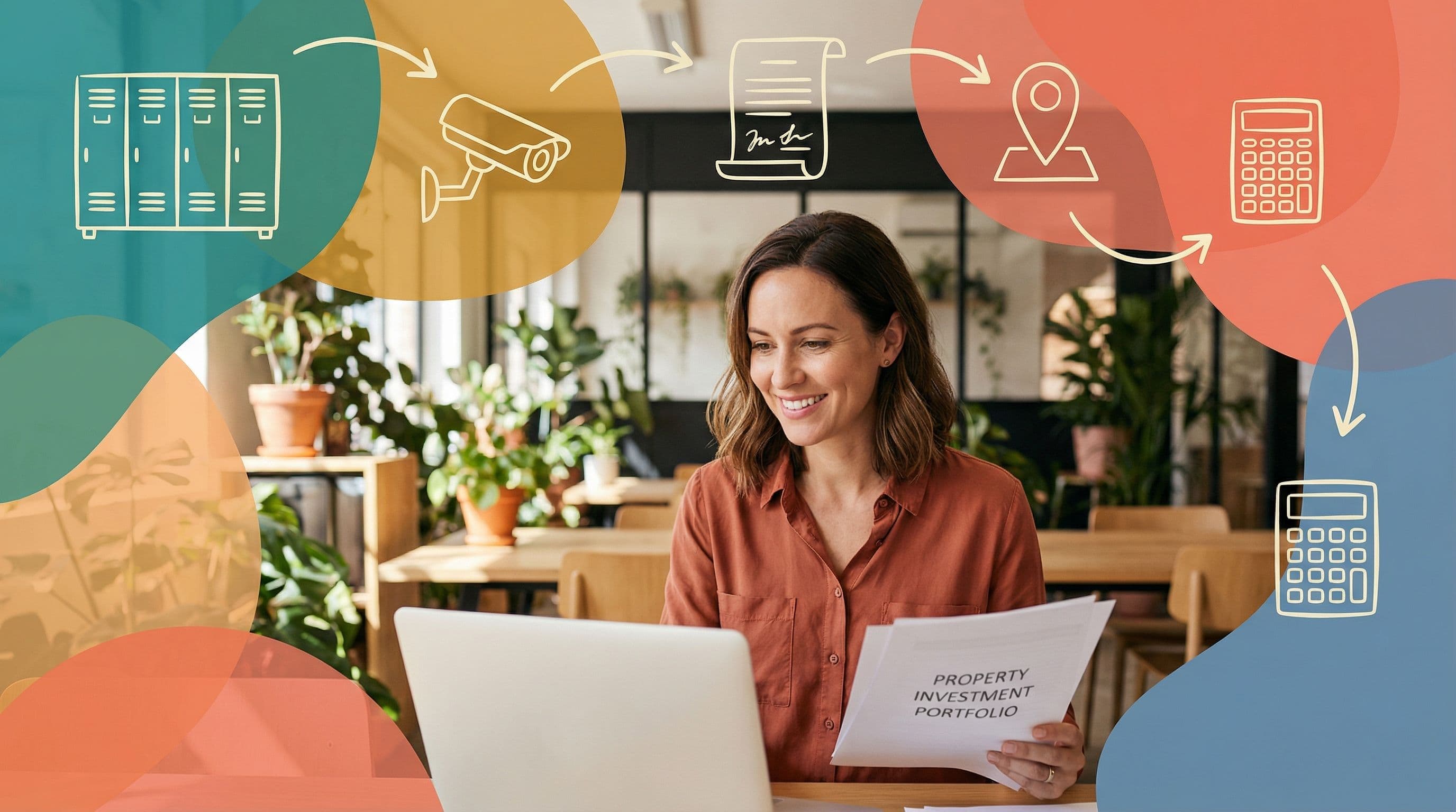 Woman managing her storage unit business