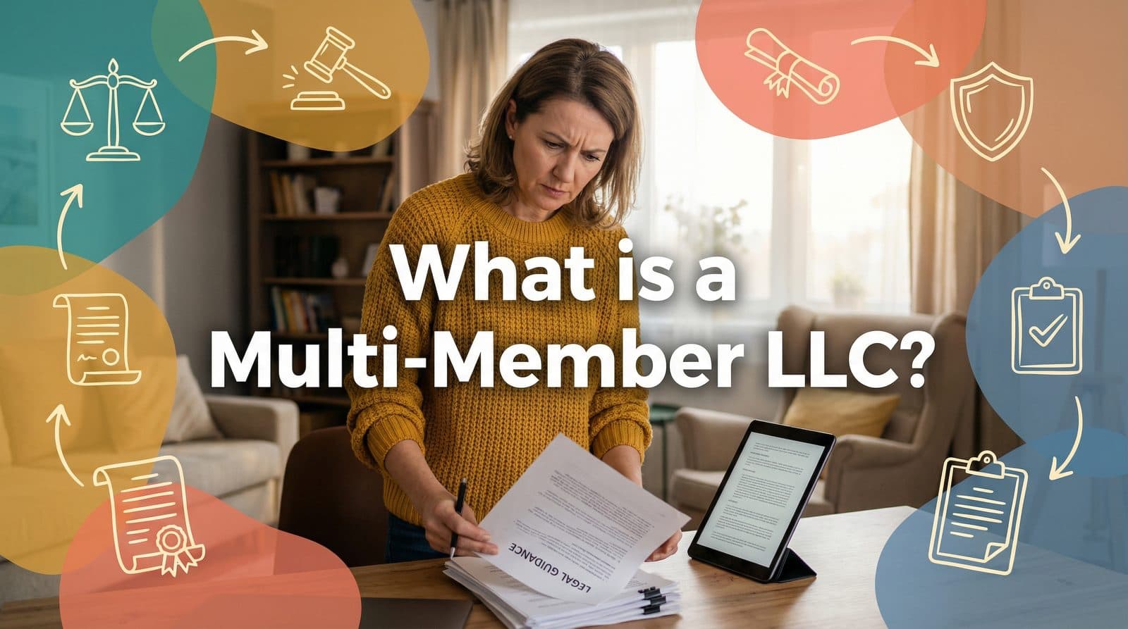 Woman researching what is a multi member LLC